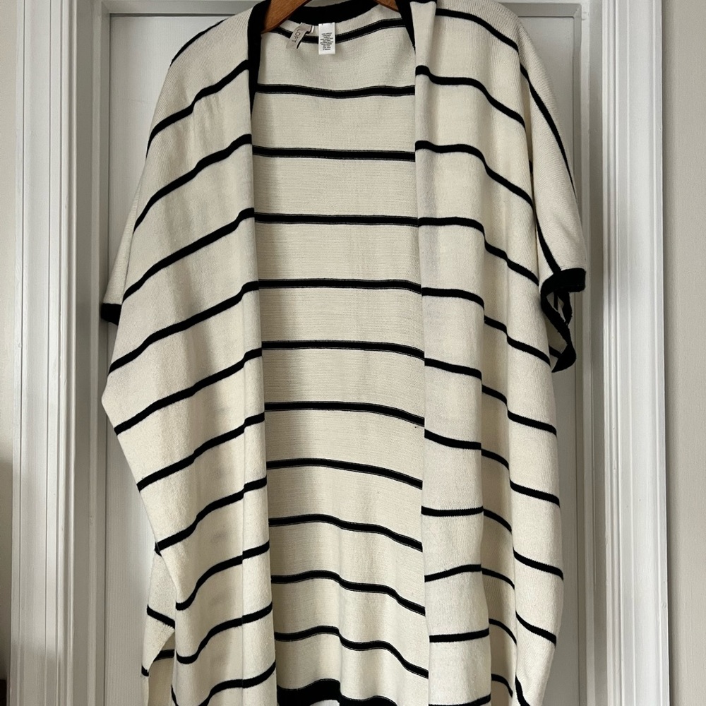 Oversized s/s cardigan